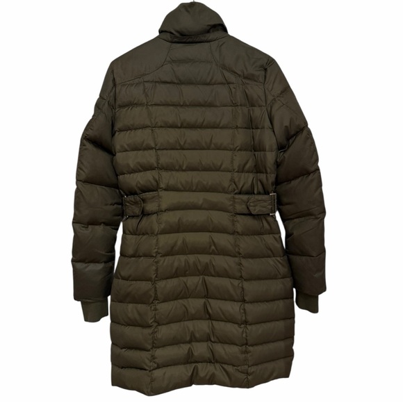 Sam Edelman Olive Green Long Quilted Puffer Coat Size S Lightweight - Picture 3 of 11